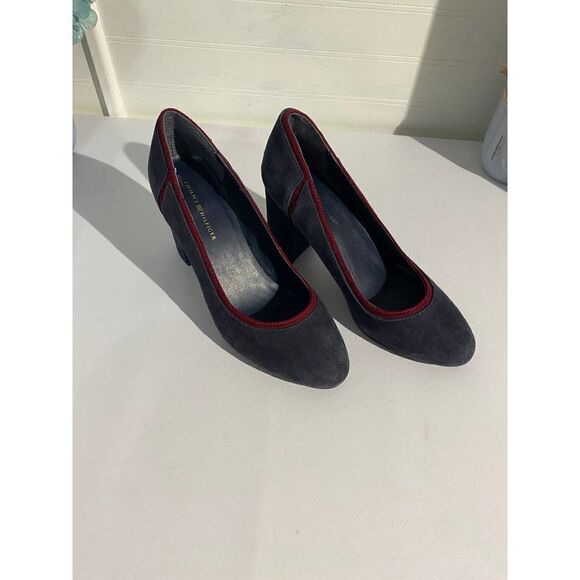 Tommy Hilfiger Black Suede Block Heels - Picture 5 of 10